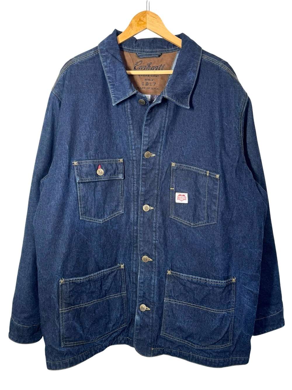 Carhartt X Faribault Woolen Mill Co Wool Lined Jean Chore Coat Jacket 2XL USA